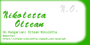 nikoletta oltean business card